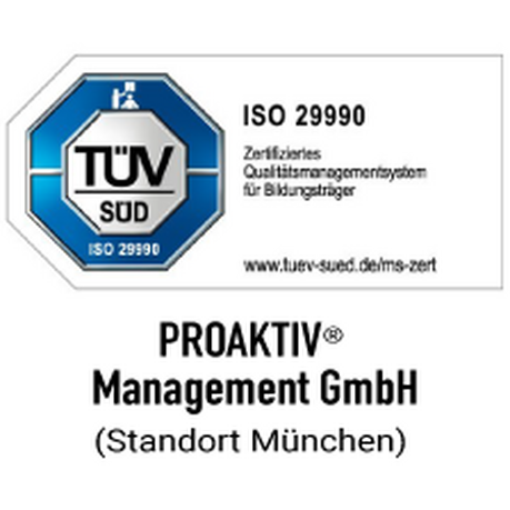 Proaktiv Tuev Iso 29990 Award